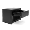 Baxton Studio Massey Black Upholstered Modern Nightstand 98-4824